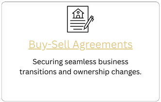 Buy-Sell Agreements Graphic Securing seamless business transitions and ownership changes.