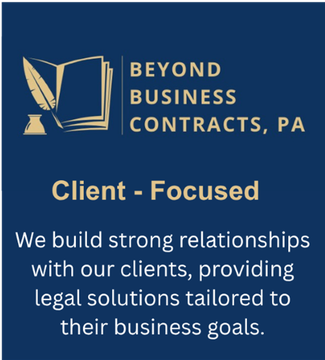 Graphic: Client Focused We build strong relationships with our clients, providing legal solutions tailored to their business goals.