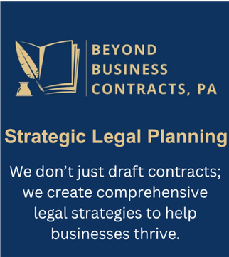 Graphic: Strategic Legal Planning We don't just draft contracts; we create comprehensive legal strategies to hellp businesses thrive.